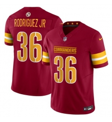 Men Washington Commanders 36 Chris Rodriguez Jr Burgundy 2025 Draft F U S E  Vapor Limited Stitched Football Jersey Men Washington Commanders 36 Chris Rodriguez Jr Burgundy 2025 Draft F U S E  Vapor Limited Stitched Football Jersey