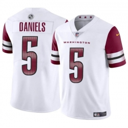 Youth Washington Commanders 5 Jayden Daniels White 2024 Draft Vapor Limited Stitched Football Jersey