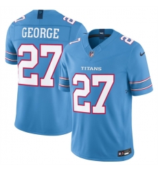 Men Tennessee Titans 27 Eddie George Light Blue 2026 F U S E Vapor Limited Stitched Football Jersey Men Tennessee Titans 27 Eddie George Light Blue 2026 F U S E Vapor Limited Stitched Football Jersey