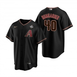 Men Arizona Diamondbacks 40 Madison Bumgarner Black 2023 World Series Cool Base Stitched Baseball Jersey