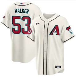 Men Arizona Diamondbacks 53 Christian Walker 2023 24 Cream Cool Base Stitched Baseball Jersey