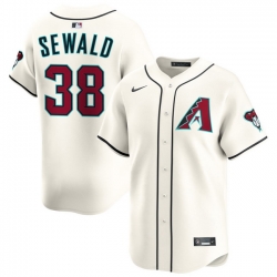 Men Arizona Diamondbacks Nike Home Limited Jersey Cream Sewald Paul 38