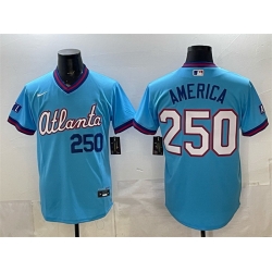 Men Atlanta Braves  250 America Powder Blue 2026 City Connect Stadium Stitched Baseball Jersey