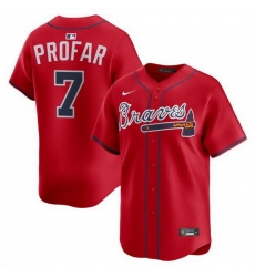 Men Atlanta Braves 7 Jurickson Profar Red 2025 Alternate Limited Stitched Baseball Jersey Men Atlanta Braves 7 Jurickson Profar Red 2025 Alternate Limited Stitched Baseball Jersey