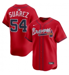 Men Atlanta Braves Nike Alternate Limited Jersey Red Suarez Jose 54 Men Atlanta Braves Nike Alternate Limited Jersey Red Suarez Jose 54