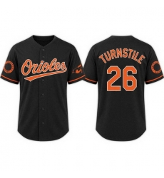 Men Baltimore Orioles 26 Turnstile Night Black 2026 Stitched Baseball Jersey Men Baltimore Orioles 26 Turnstile Night Black 2026 Stitched Baseball Jersey