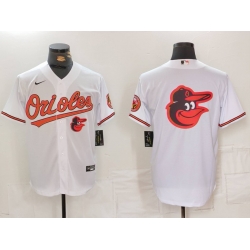 Men Baltimore Orioles Big Logo White 2024 Home Limited Cool Base Stitched Baseball Jersey 2