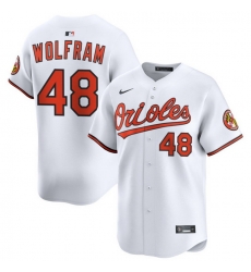 Men Baltimore Orioles Nike Home Limited Jersey White Wolfram Grant 48 Men Baltimore Orioles Nike Home Limited Jersey White Wolfram Grant 48