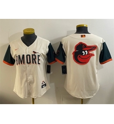 Women Baltimore Orioles Team Big Logo Natural 2026 City Connect Stadium Stitched Baseball Jersey Women Baltimore Orioles Team Big Logo Natural 2026 City Connect Stadium Stitched Baseball Jersey