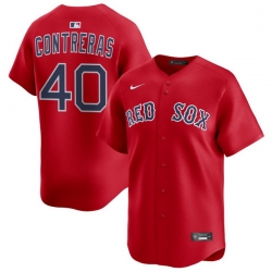 Men Boston Red Sox Nike Home Limited Jersey Red Contreras Willson 40