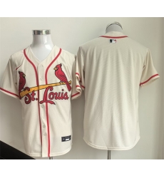 Men St  Louis Cardinals Blank Cream Limited Stitched Baseball Jersey