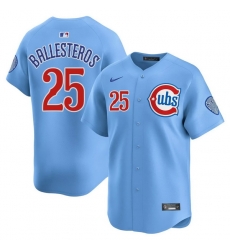 Men Chicago Cubs  25 Moises ballesteros Blue 2024 25 2nd Alternate Limited Stitched Baseball Jersey