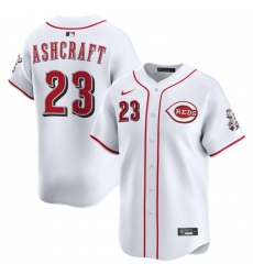 Men Cincinnati Reds Nike White Home Limited Custom Jersey Ashcraft Graham 23