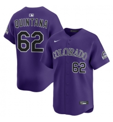 Men Colorado Rockies Nike Purple Alternate Limited Jersey QUINTANA 62 Men Colorado Rockies Nike Purple Alternate Limited Jersey QUINTANA 62