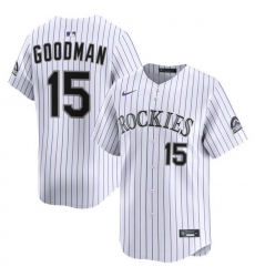 Men Colorado Rockies Nike White Alternate Limited Jersey Goodman Hunter 15 Men Colorado Rockies Nike White Alternate Limited Jersey Goodman Hunter 15