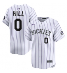 Men Colorado Rockies Nike White Alternate Limited Jersey Hill Jaden 0 Men Colorado Rockies Nike White Alternate Limited Jersey Hill Jaden 0