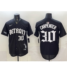 Men Detroit Tigers 30 Kerry Carpenter 2026 Black Motor Gothic Edition Vapor Premier Limited Stitched Baseball Jersey Men Detroit Tigers 30 Kerry Carpenter 2026 Black Motor Gothic Edition Vapor Premier Limited Stitched Baseball Jersey