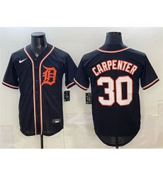 Men Detroit Tigers 30 Kerry Carpenter 2026 Fashion Replica Black Out Stitched Baseball Jersey Men Detroit Tigers 30 Kerry Carpenter 2026 Fashion Replica Black Out Stitched Baseball Jersey
