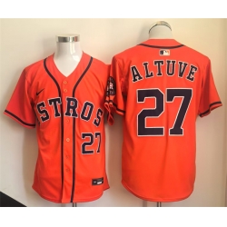 Men Houston Astros 27 Jose Altuve Orange Limited Stitched Jersey Men Houston Astros 27 Jose Altuve Orange Limited Stitched Jersey