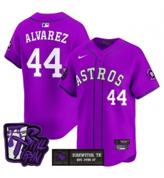 Men Houston Astros 44 Yordan Alvarez DJ Screw Still Tippin Purple Patch Vapor Limited Stitched Baseball Jersey Men Houston Astros 44 Yordan Alvarez DJ Screw Still Tippin Purple Patch Vapor Limited Stitched Baseball Jersey
