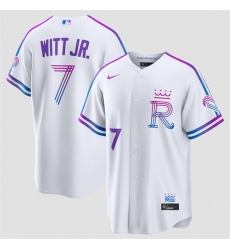 Men Kansas City Royals 7 Bobby Witt Jr White 2026 City Connect Stadium Stitched Baseball Jersey Men Kansas City Royals 7 Bobby Witt Jr White 2026 City Connect Stadium Stitched Baseball Jersey