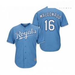 Mens Kansas City Royals 16 Martin Maldonado Replica Light Blue Alternate 1 Cool Base Baseball Jersey  Mens Kansas City Royals 16 Martin Maldonado Replica Light Blue Alternate 1 Cool Base Baseball Jersey