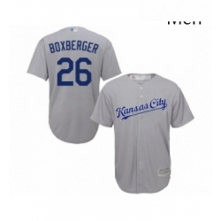 Mens Kansas City Royals 26 Brad Boxberger Replica Grey Road Cool Base Baseball Jersey  Mens Kansas City Royals 26 Brad Boxberger Replica Grey Road Cool Base Baseball Jersey