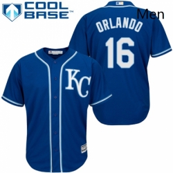 Mens Majestic Kansas City Royals 16 Paulo Orlando Replica Blue Alternate 2 Cool Base MLB Jersey Mens Majestic Kansas City Royals 16 Paulo Orlando Replica Blue Alternate 2 Cool Base MLB Jersey