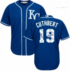 Mens Majestic Kansas City Royals 19 Cheslor Cuthbert Blue Authentic Blue Team Logo Fashion Cool Base MLB Jersey  Mens Majestic Kansas City Royals 19 Cheslor Cuthbert Blue Authentic Blue Team Logo Fashion Cool Base MLB Jersey