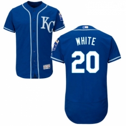 Mens Majestic Kansas City Royals 20 Frank White Royal Blue Alternate Flex Base Collection 2018 World Series Jersey  Mens Majestic Kansas City Royals 20 Frank White Royal Blue Alternate Flex Base Collection 2018 World Series Jersey