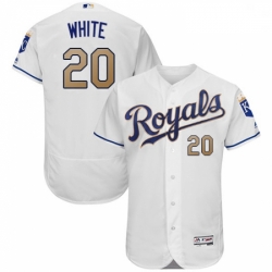Mens Majestic Kansas City Royals 20 Frank White White Home Flex Base Authentic MLB Jersey Mens Majestic Kansas City Royals 20 Frank White White Home Flex Base Authentic MLB Jersey
