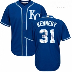 Mens Majestic Kansas City Royals 31 Ian Kennedy Authentic Blue Team Logo Fashion Cool Base MLB Jersey Mens Majestic Kansas City Royals 31 Ian Kennedy Authentic Blue Team Logo Fashion Cool Base MLB Jersey