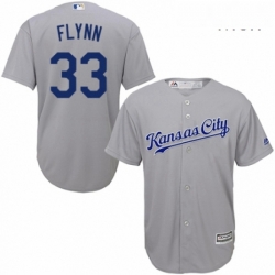 Mens Majestic Kansas City Royals 33 Brian Flynn Replica Grey Road Cool Base MLB Jersey  Mens Majestic Kansas City Royals 33 Brian Flynn Replica Grey Road Cool Base MLB Jersey