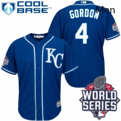 Mens Majestic Kansas City Royals 4 Alex Gordon Replica Blue Alternate 2 Cool Base 2015 World Series Mens Majestic Kansas City Royals 4 Alex Gordon Replica Blue Alternate 2 Cool Base 2015 World Series