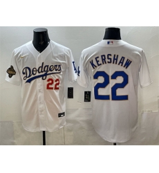 Men Los Angeles Dodgers 22 Clayton Kershaw White 2025 World Series Champions Patch Stitched Baseball Jersey Men Los Angeles Dodgers 22 Clayton Kershaw White 2025 World Series Champions Patch Stitched Baseball Jersey