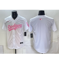 Men Los Angeles Dodgers Blank White Pink Vapor Limited Stitched Baseball Jersey Men Los Angeles Dodgers Blank White Pink Vapor Limited Stitched Baseball Jersey
