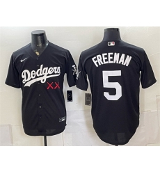 Men Los Angeles Dodgers x KAWS 5 Freddie Freeman Black Vapor Premier Limited Stitched Baseball Jersey Men Los Angeles Dodgers x KAWS 5 Freddie Freeman Black Vapor Premier Limited Stitched Baseball Jersey