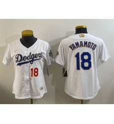 Youth Los Angeles Dodgers 18 Yoshinobu Yamamoto White 2026 Gold Collection Stadium Stitched Baseball Jersey Youth Los Angeles Dodgers 18 Yoshinobu Yamamoto White 2026 Gold Collection Stadium Stitched Baseball Jersey
