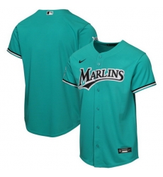 Men Miami Marlins Blank Teal Alternate Stadium Stitched Baseball Jersey