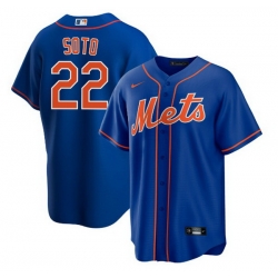 Youth New York Mets Juan Soto #22 Blue Cool Base Stitched MLB Jersey