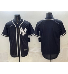 Men New York Yankees Blank 2026 Fashion Replica Black Out Stitched Baseball Jersey