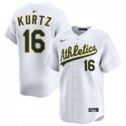 Men Athletics Nike Home Limited Custom Jersey White Kurtz Nick 16