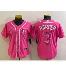 Women Philadelphia Phillies Active Player Custom Pink Stitched Baseball Jersey Women Philadelphia Phillies Active Player Custom Pink Stitched Baseball Jersey