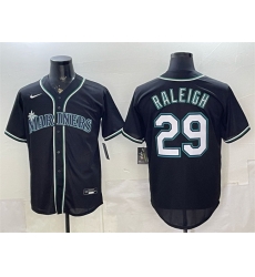 Men Seattle Mariners 29 Cal Raleigh 2026 Fashion Replica Black Out Stitched Baseball Jersey Men Seattle Mariners 29 Cal Raleigh 2026 Fashion Replica Black Out Stitched Baseball Jersey