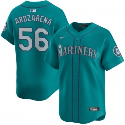 Men Seattle Mariners 56 Randy Arozarena Aqua Alternate Limited Stitched Jersey