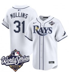 Men Tampa Bay Rays  31 Cedric Mullins White 2026 World Series Home Limited Stitched Baseball Jersey