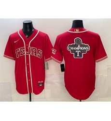 Men Texas Rangers Team Big Logo Red 2026 City Connect Stadium Stitched Baseball Jerseys Men Texas Rangers Team Big Logo Red 2026 City Connect Stadium Stitched Baseball Jerseys