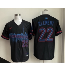 Men Toronto Blue Jays 22 Ernie Clement Navy 2024 City Connect Limited Stitched Baseball Jersey Men Toronto Blue Jays 22 Ernie Clement Navy 2024 City Connect Limited Stitched Baseball Jersey
