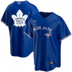 Men Toronto Blue Jays  26 Leafs Royal With White Leafs Log Cool Base Stitched Jersey