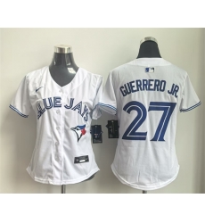 Women Toronto Blue Jays 27 Vladimir Guerrero Jr  White Limited Stitched Baseball Jersey 28Run Small 29 Women Toronto Blue Jays 27 Vladimir Guerrero Jr  White Limited Stitched Baseball Jersey 28Run Small 29